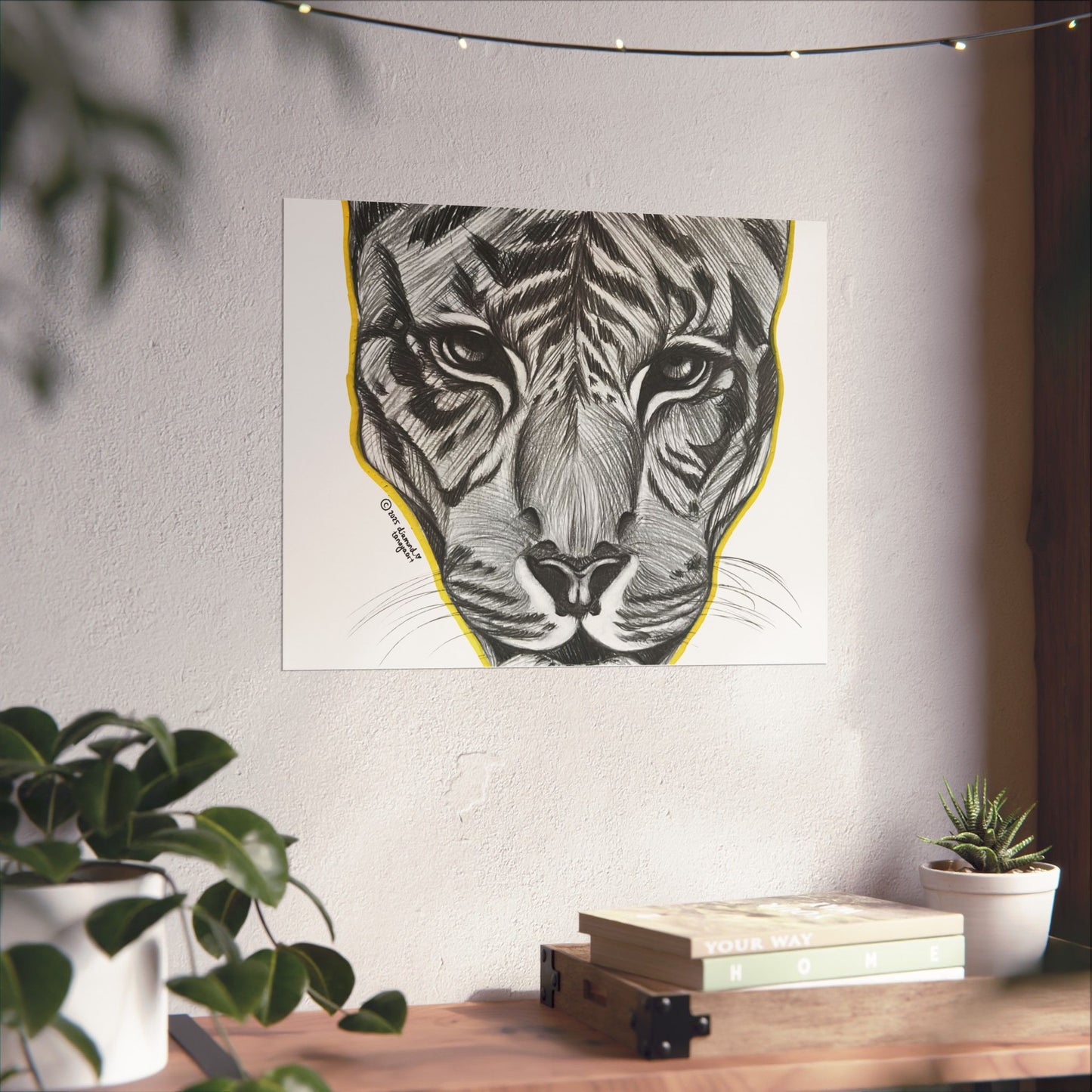 Eyes Of The Tiger Poster (White)