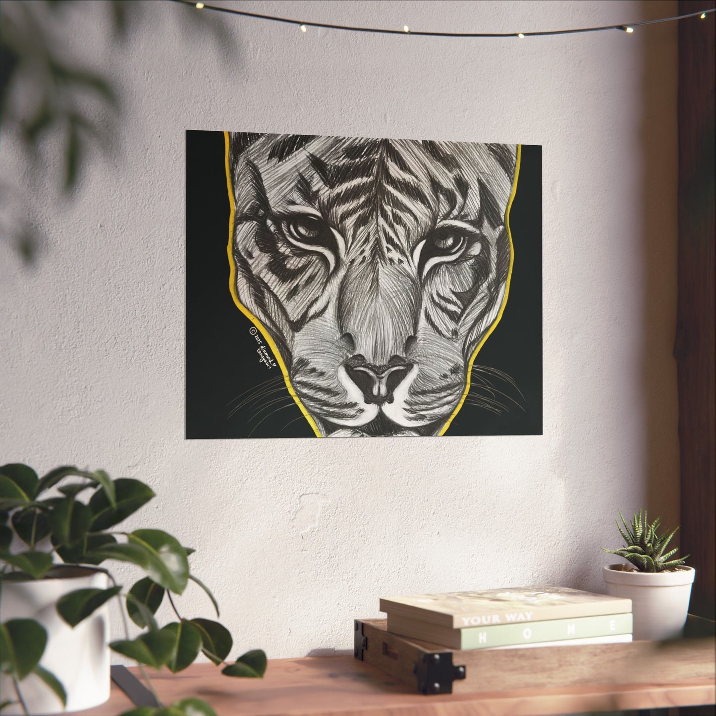 Eyes Of The Tiger Poster (Black)