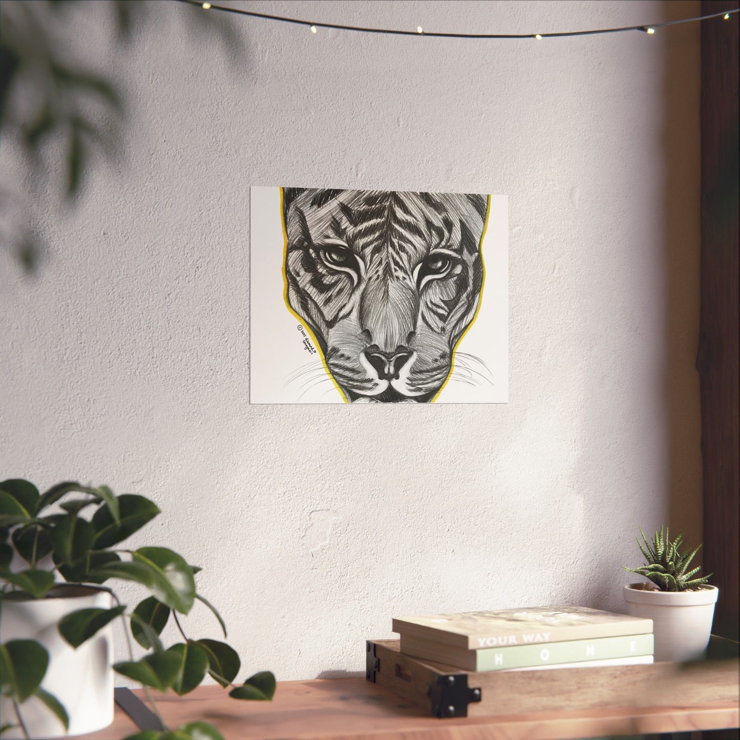 Eyes Of The Tiger Poster (White)