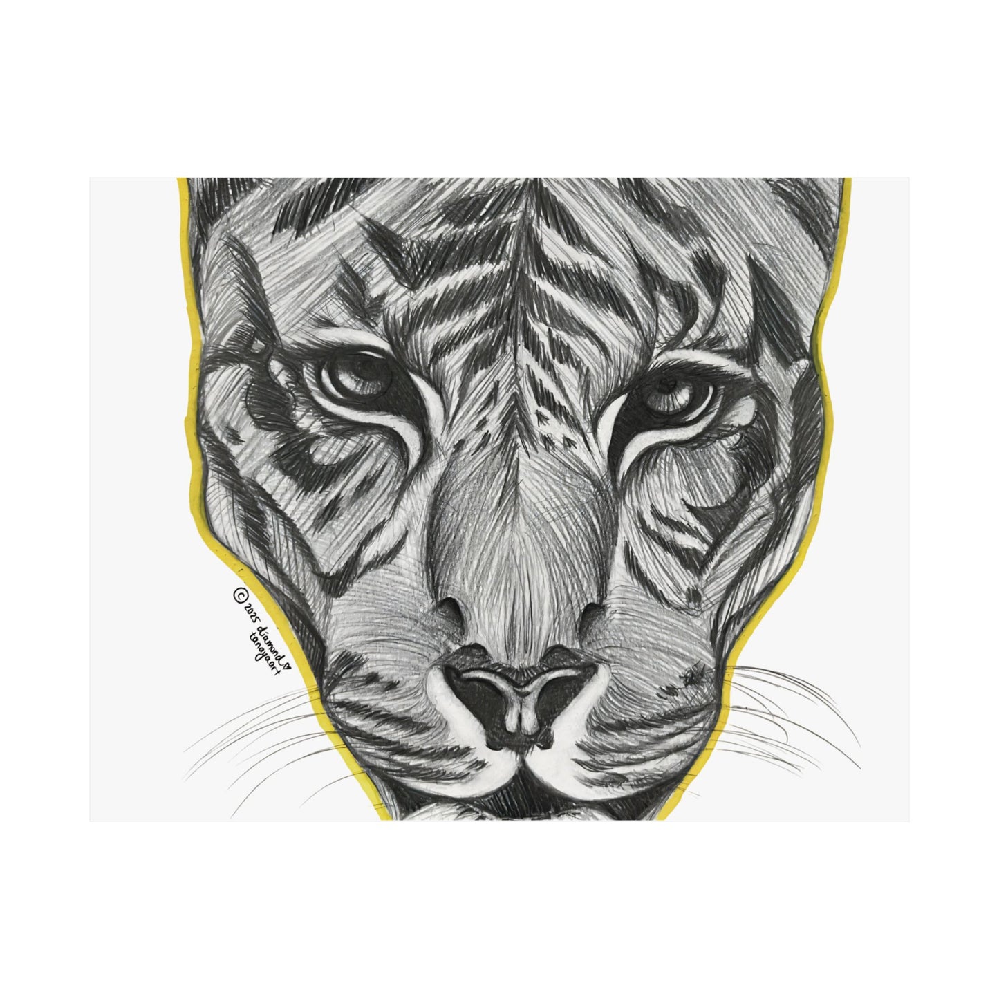 Eyes Of The Tiger Poster (White)